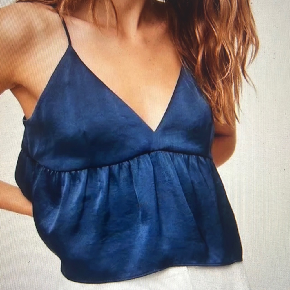 Aritzia Little Moon Lover Camisole -Navy Blue